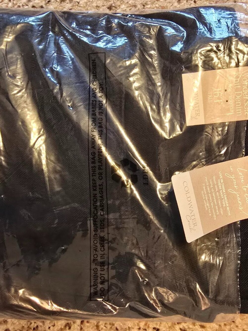 Coldwater Creek Black WonderSoft Knit Denim Mid-Rise Bootcut Jeans - NWT